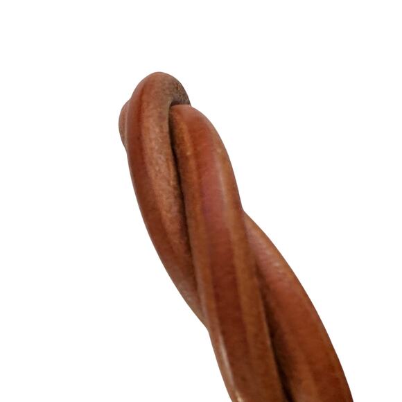 Hermes Brown Leather Tornado Bracelet - Picture 3 of 11